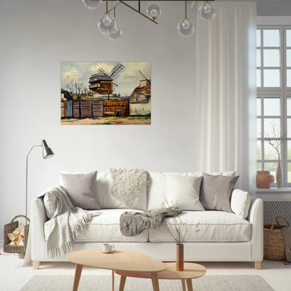 MOULIN DE LA GALETTE 6 - Maurice Utrillo Brushed Aluminum Print - 70x100 cm / 28x40 inches | Maurice Utrillo Aluminum Print | Maurice Utrillo Prints