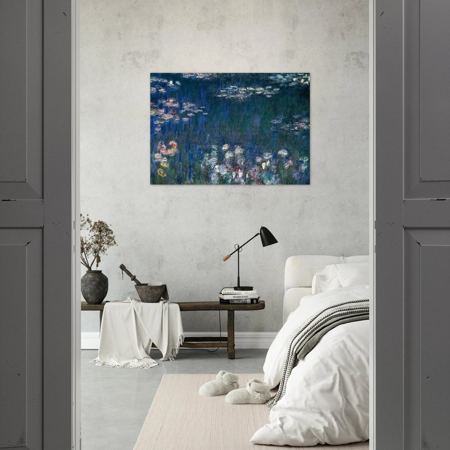 Water Lilies, Green Harmony - claude monet Brushed Aluminum Print - 70x100 cm / 28x40 inches | claude monet Aluminum Print | claude monet Prints