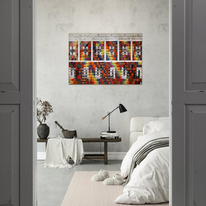 Twelve Events in a Dual Universe - 1978 - Alfred Jensen Acrylic Print - 70x100 cm / 28x40″ inches