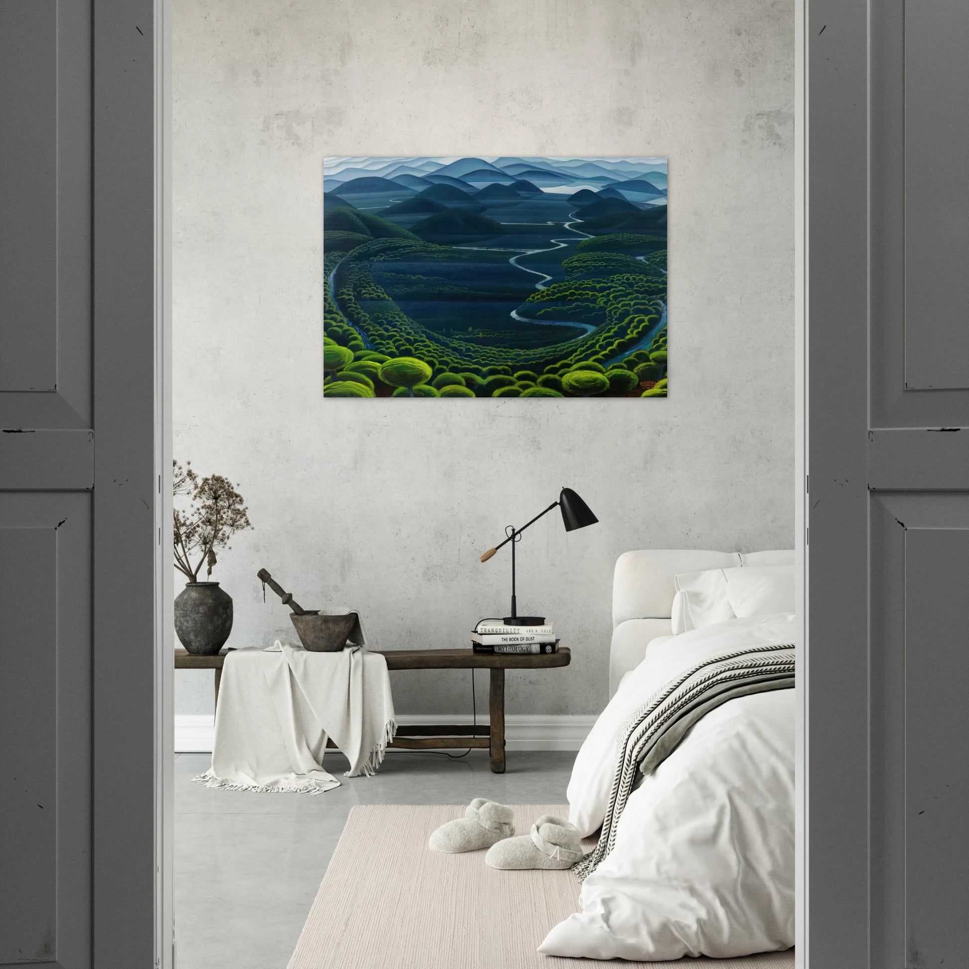 Umbria vergine - 1949 - Gerardo Dottori Brushed Aluminum Print - 70x100 cm / 28x40 inches | Gerardo Dottori Aluminum Print | Gerardo Dottori Prints