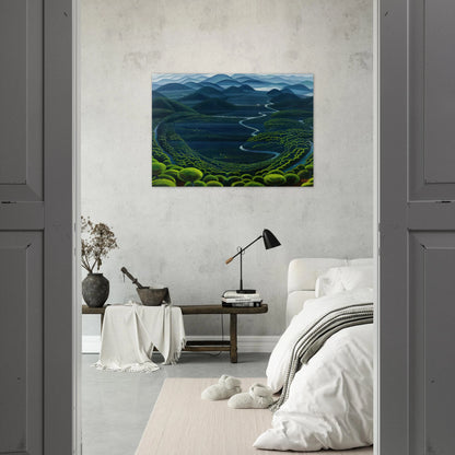 Umbria vergine - 1949 - Gerardo Dottori Brushed Aluminum Print - 70x100 cm / 28x40 inches | Gerardo Dottori Aluminum Print | Gerardo Dottori Prints