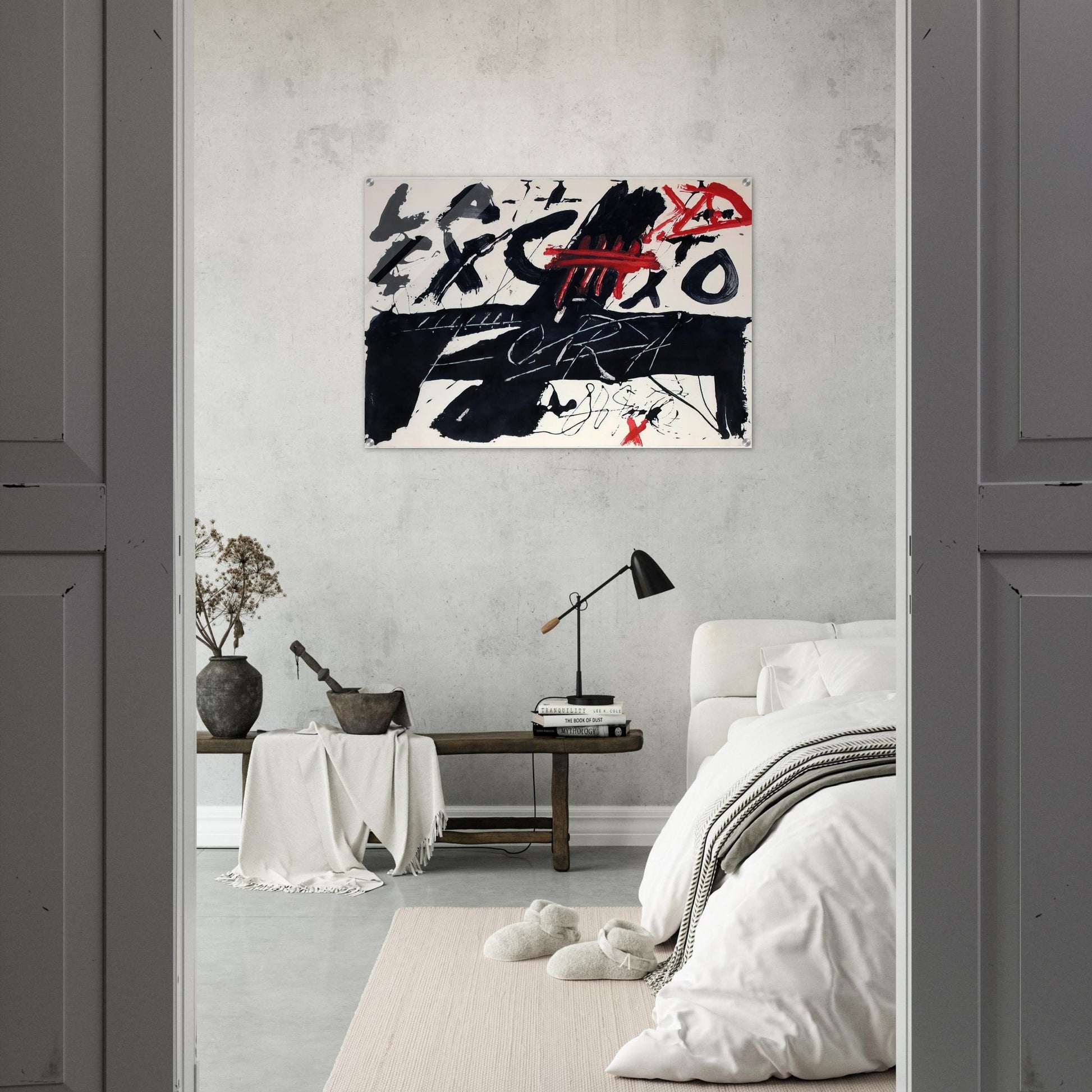 NEGRE I ROIG III FORA 1976 - Antoni Tapies Acrylic Print - 70x100 cm / 28x40″ inches