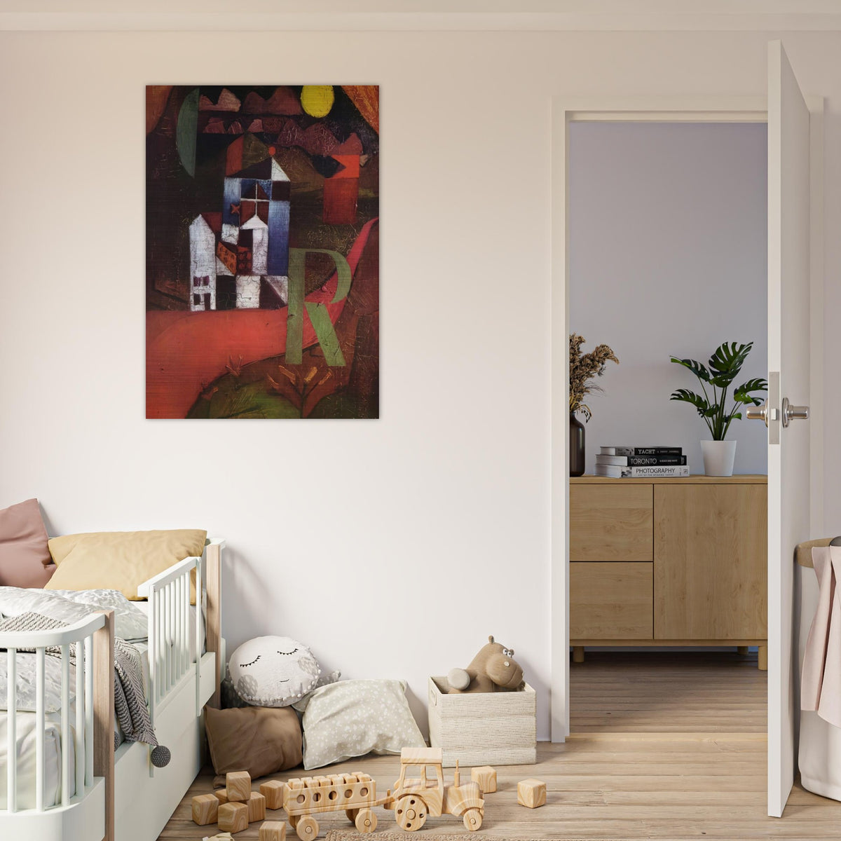 VILLA R 1919 - Paul Klee Brushed Aluminum Print - 70x100 cm / 28x40 inches | Paul Klee Aluminum Print | Paul Klee Prints