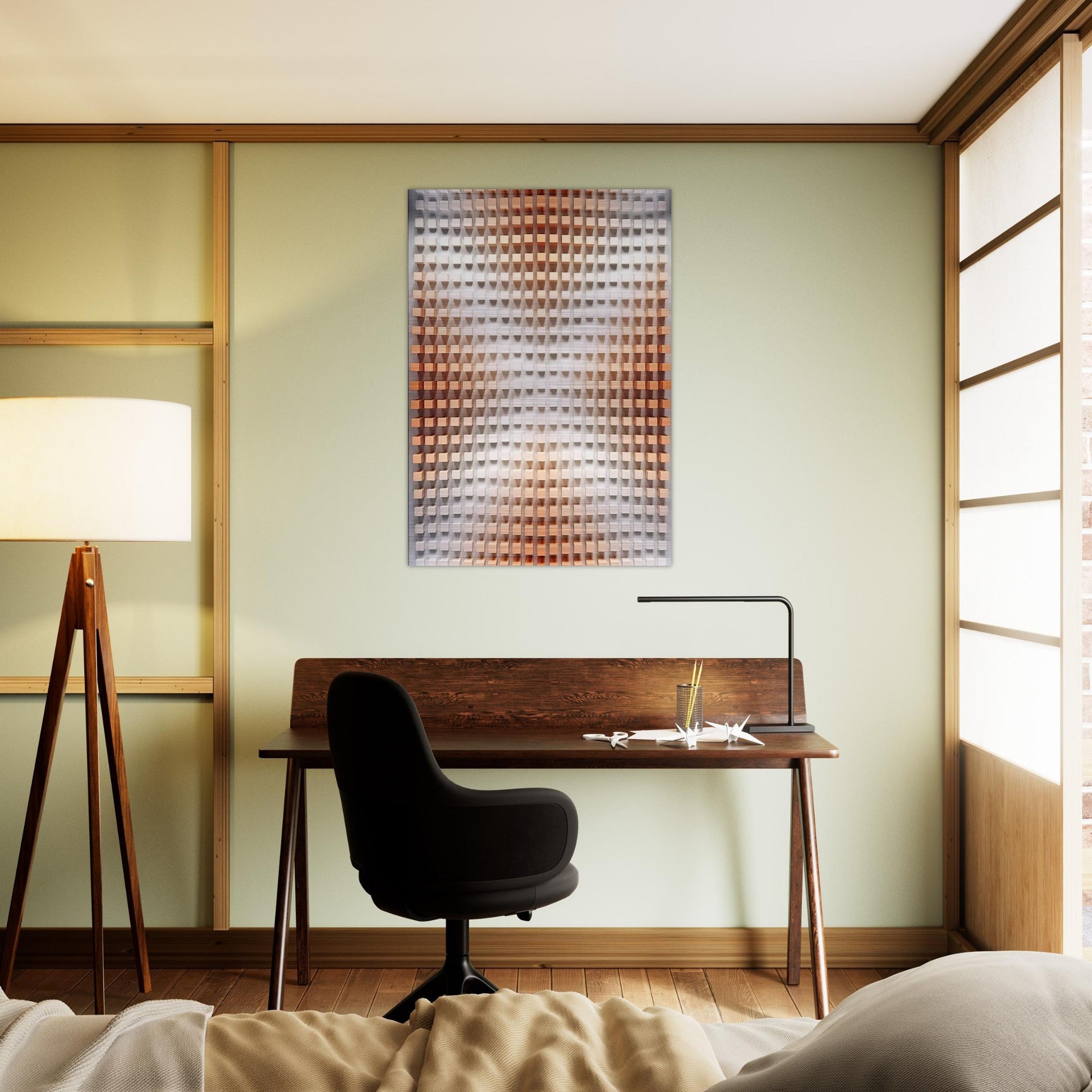 Rilievo cromodinamico - Op Art - Dadamaino Brushed Aluminum Print - 70x100 cm / 28x40 inches | Dadamaino Aluminum Print | Dadamaino Prints