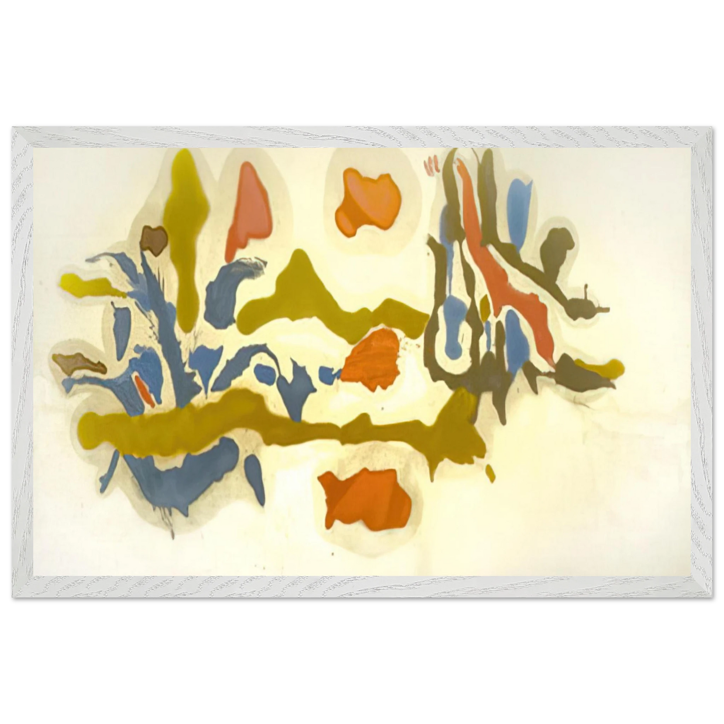 Helen Frankenthaler - Seascape with Dunes - 1962 Wall art - A1 (59.4 x 84.1  cm) - Premium Wooden Framed Poster With Fine Art Paper-canvas - Black frame