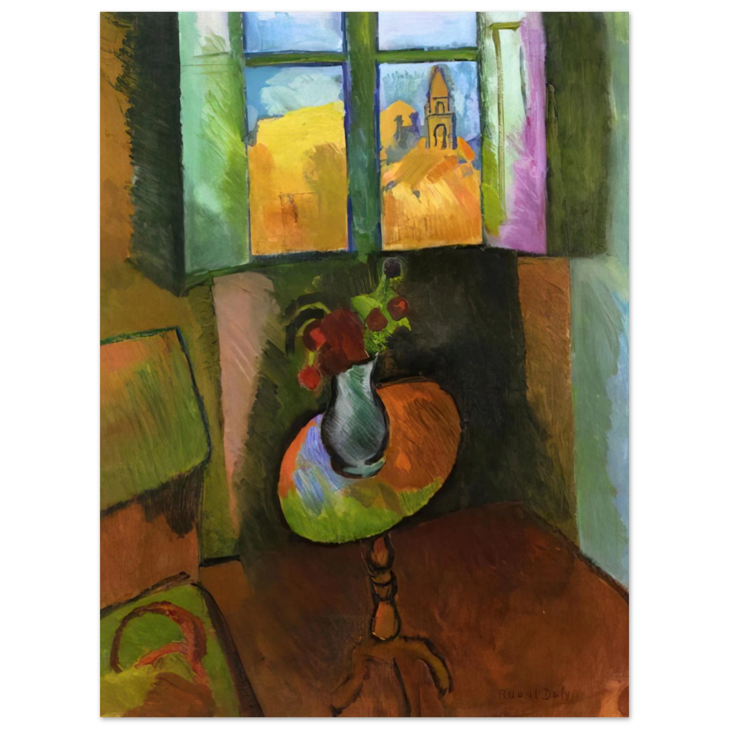 Raoul Dufy - PEDISTAL TABLE RUE SEGUIER 1909  75x100 cm / 30x40inches Fine Art Poster
