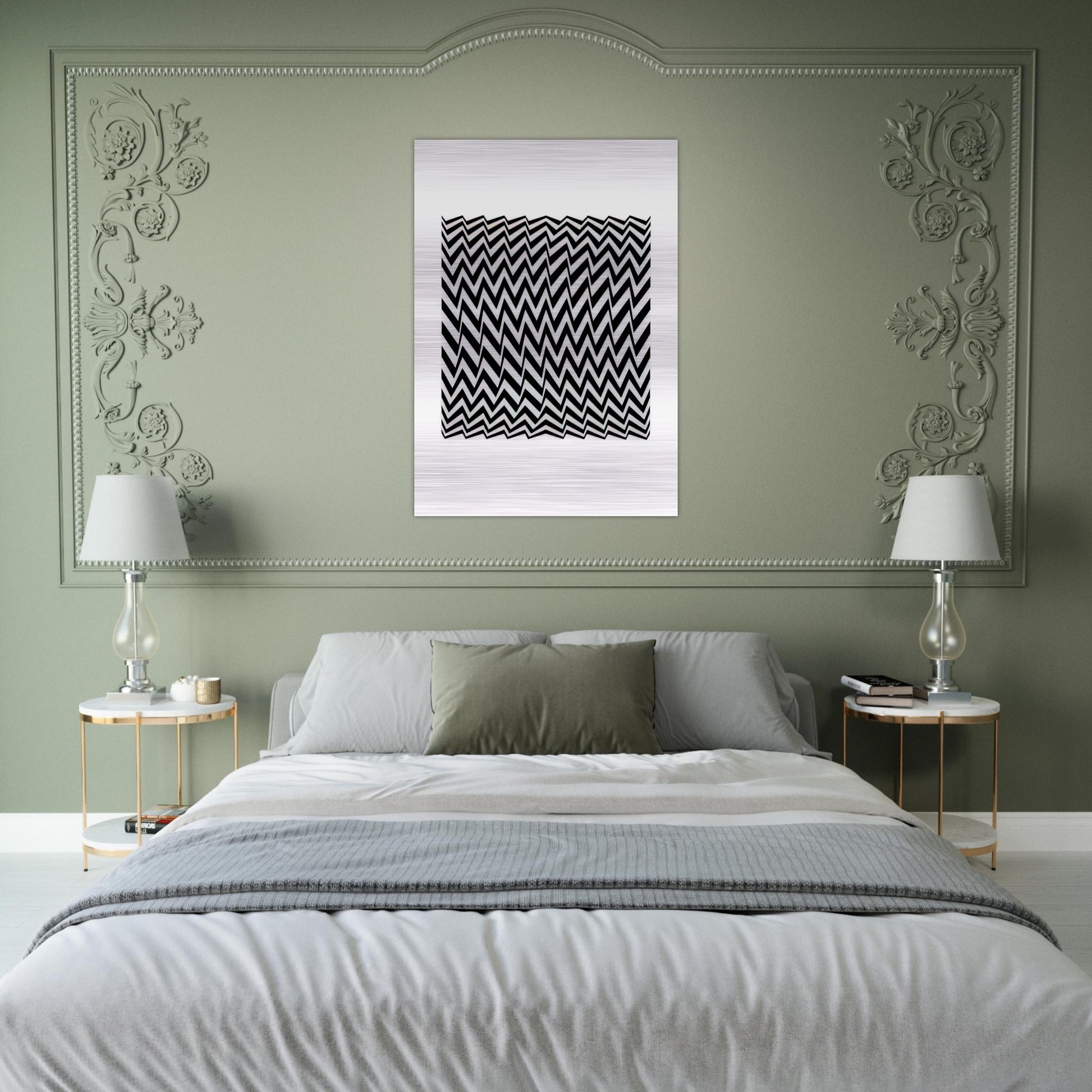 FRAGMENT 3 1965 - Bridget Riley Brushed Aluminum Print - 70x100 cm / 28x40 inches | Bridget Riley Aluminum Print | Bridget Riley Prints