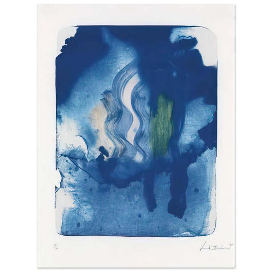 Helen Frankenthaler - Reflections V - 1995 Wall art - 13x18 cm / 5x7 inches - Fine Art Poster-canvas - -