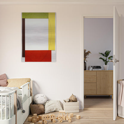 FOUR COLOR FRAME PAINTING 5 PARASOL UNIT 1984 - Robert Mangold Brushed Aluminum Print - 70x100 cm / 28x40 inches | Robert Mangold Aluminum Print | Robert Mangold Prints