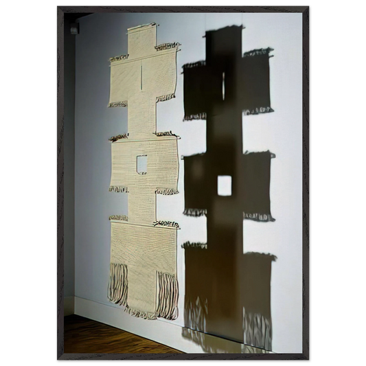 PATH II 1966 - Lenore Tawney 70x100 cm / 28x40 inches Framed Art Print – Black Wooden Frame