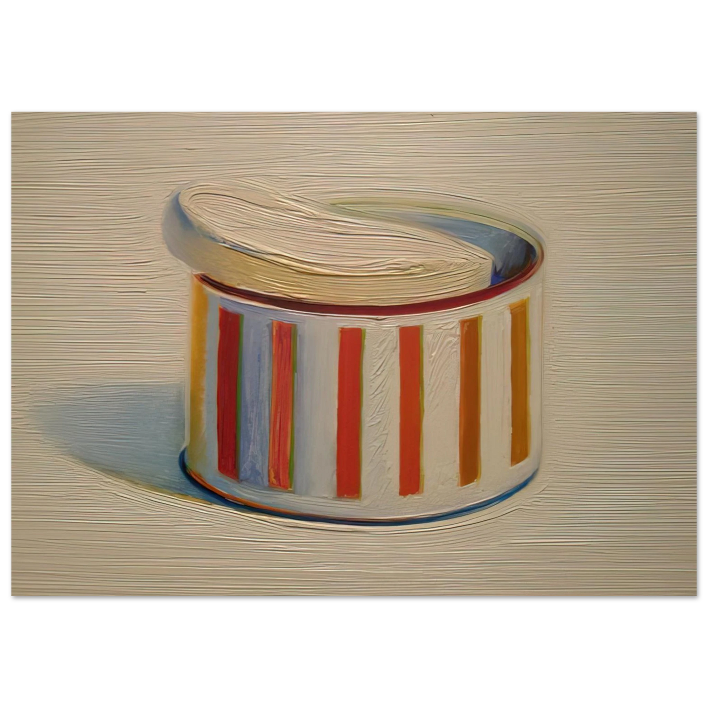 Wayne Thiebaud - Powder with Puff - 1966 Wall Art - 30x40 cm / 12x16 inches - Premium Wooden Framed Poster With Fine Art Paper - White frame