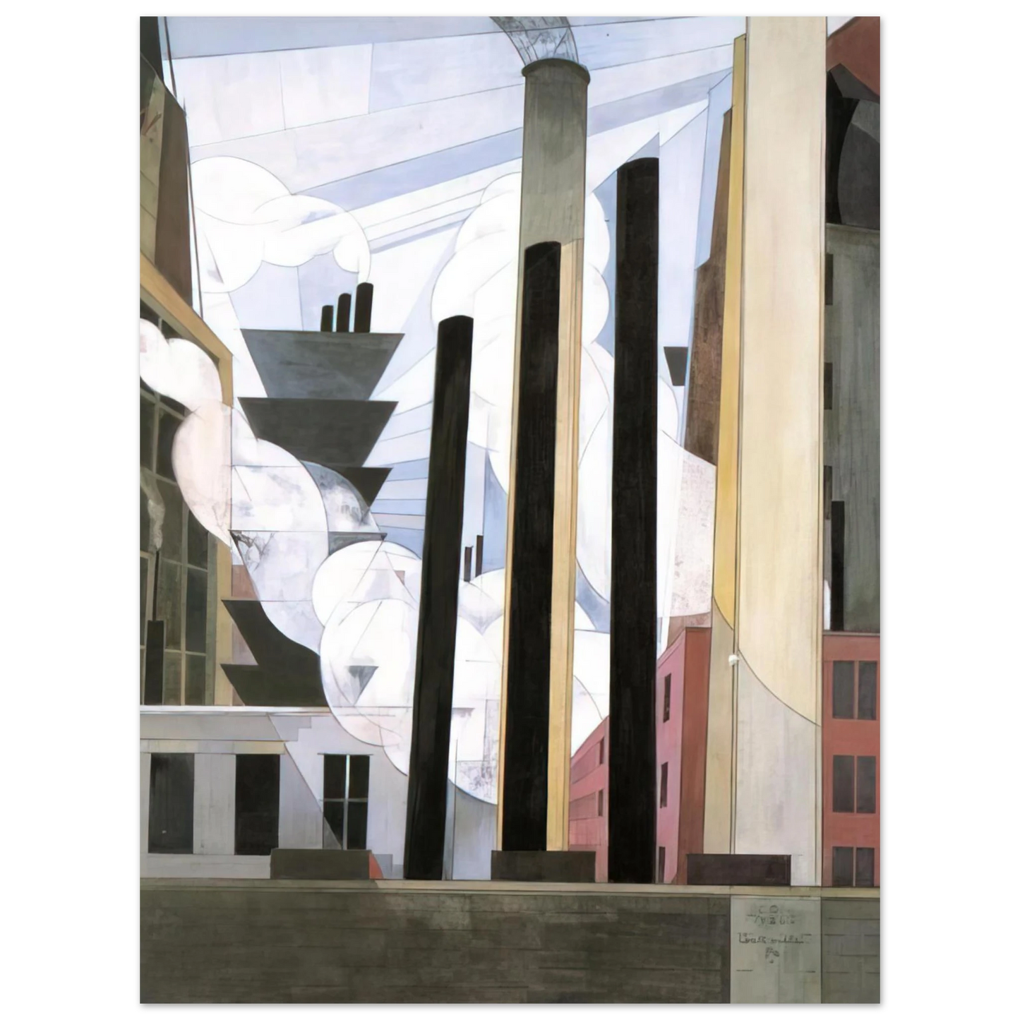 Charles Demuth - End of the Parade, Coatesville, Pa. - 1920  75x100 cm / 30x40inches Fine Art Poster