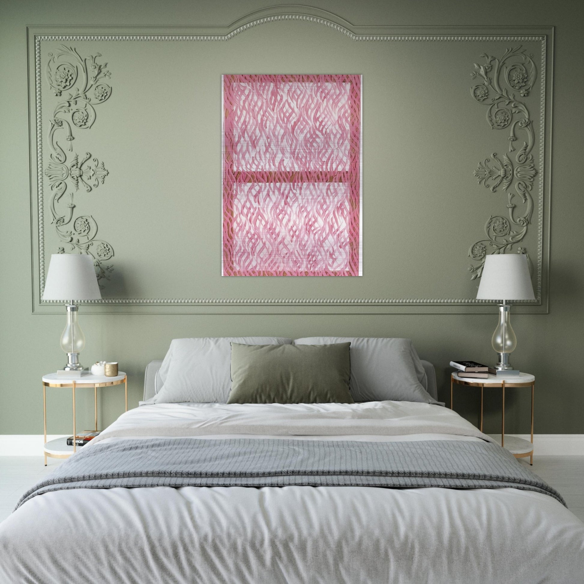 Segni rosa - 1967 - Carla Accardi Brushed Aluminum Print - 70x100 cm / 28x40 inches | Carla Accardi Aluminum Print | Carla Accardi Prints