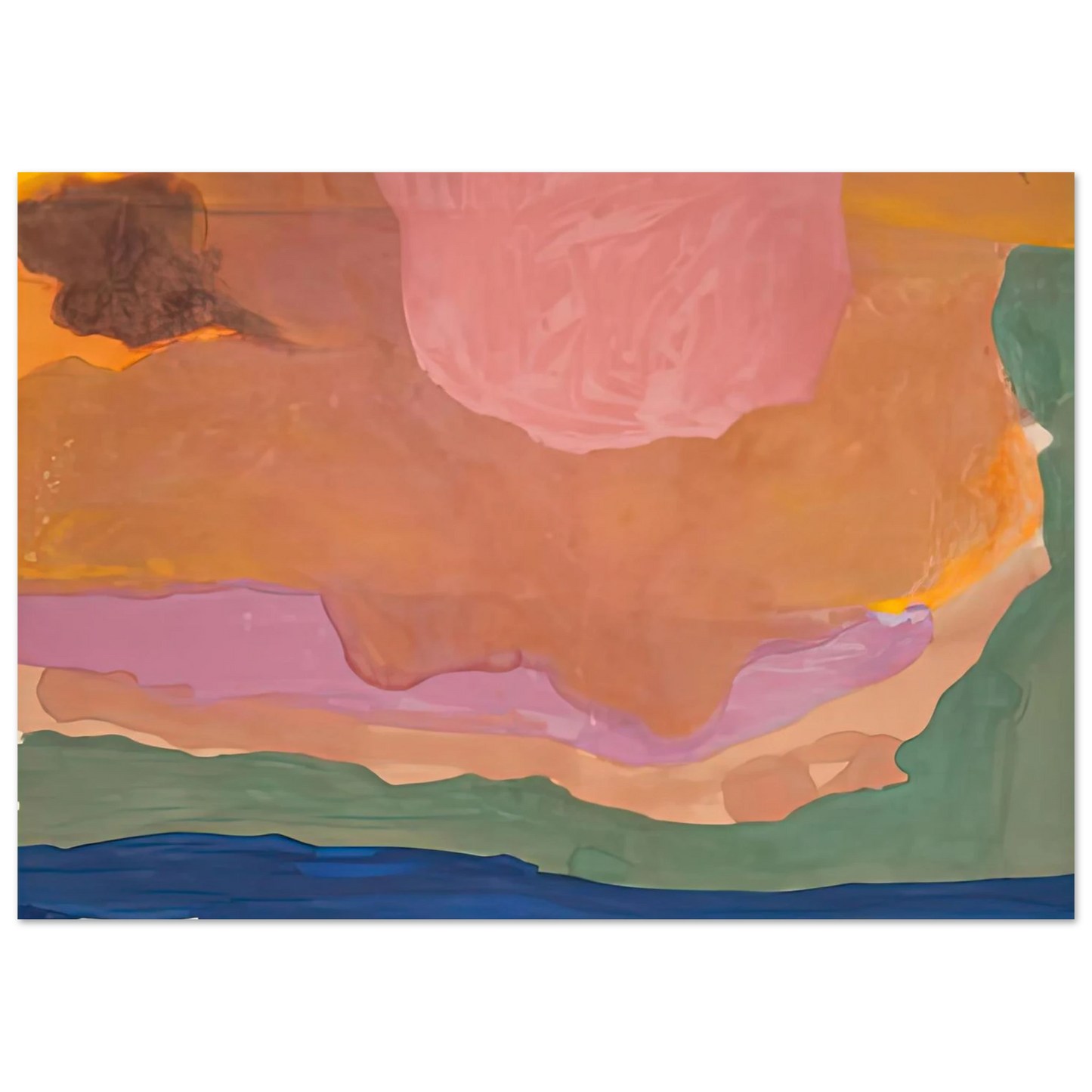 Helen Frankenthaler - Flood, 1967- Wall Art - 28x40 inches / 70x70 cm - Canvas (Imperial)-canvas - -