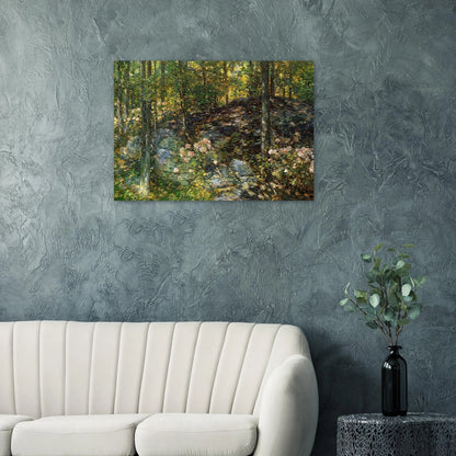 Laurel on the Ledges - Childe Hassam Brushed Aluminum Print - 70x100 cm / 28x40 inches | Childe Hassam Aluminum Print | Childe Hassam Prints