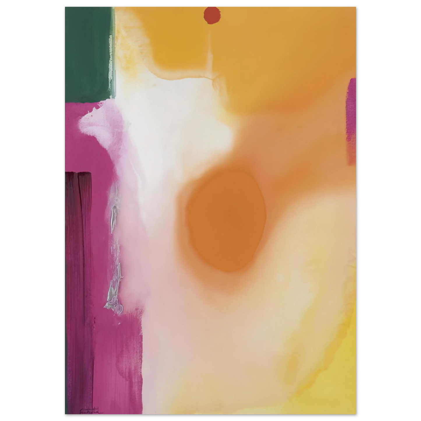 Helen Frankenthaler - Bullseye - 1989 Wall art - 27x35 cm / 11x14 inches - Fine Art Poster-canvas - -