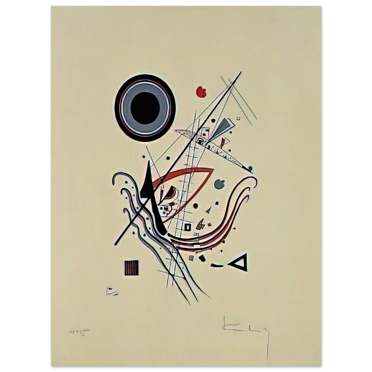 Wassily Kandinsky - BLUE 1922  75x100 cm / 30x40inches Fine Art Poster