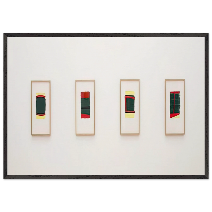 OHNE TITEL F R THORDES 1976 - Blinky Palermo 70x100 cm / 28x40 inches Framed Art Print – Black Wooden Frame
