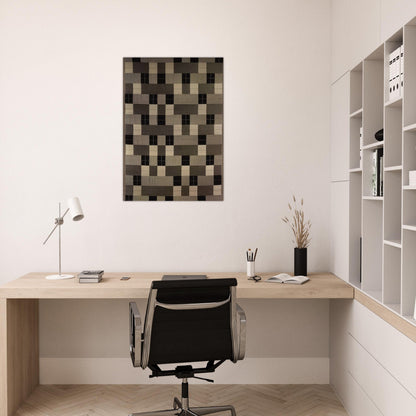 BLACK WHITE GRAY 1964 - Anni Albers Brushed Aluminum Print - 70x100 cm / 28x40 inches | Anni Albers Aluminum Print | Anni Albers Prints