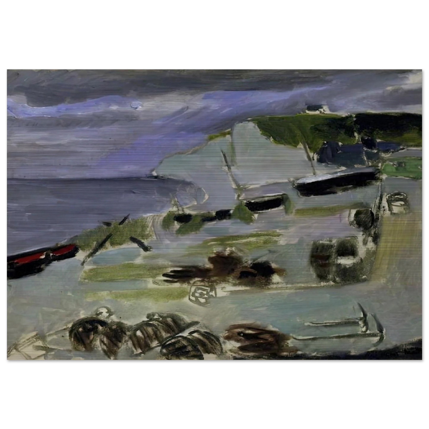 BOATS ON THE BEACH ETRETAT 1920 - Henri Matisse Brushed Aluminum Print - 70x100 cm / 28x40 inches | Henri Matisse Aluminum Print | Henri Matisse Prints