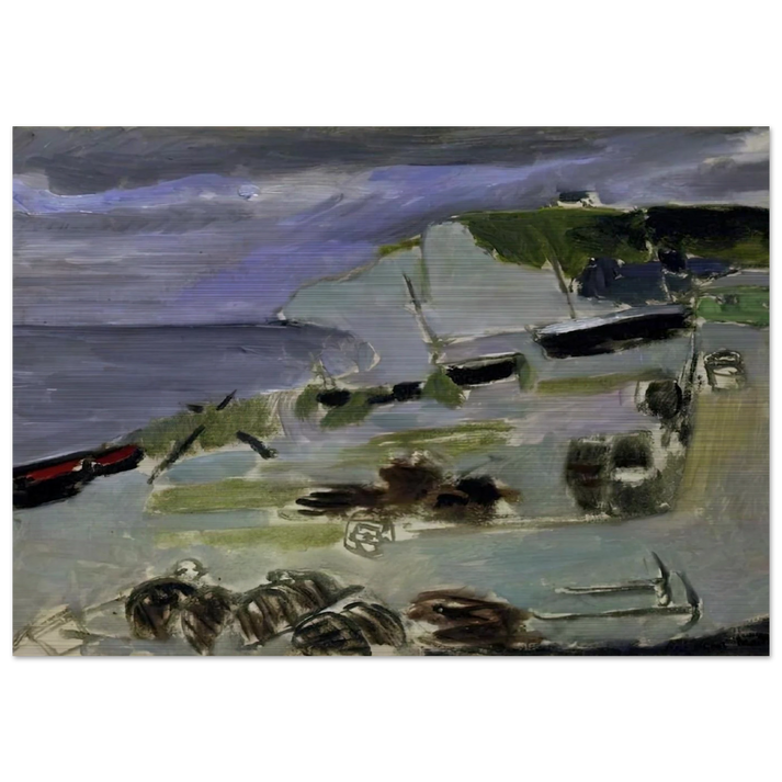 BOATS ON THE BEACH ETRETAT 1920 - Henri Matisse Brushed Aluminum Print - 70x100 cm / 28x40 inches | Henri Matisse Aluminum Print | Henri Matisse Prints