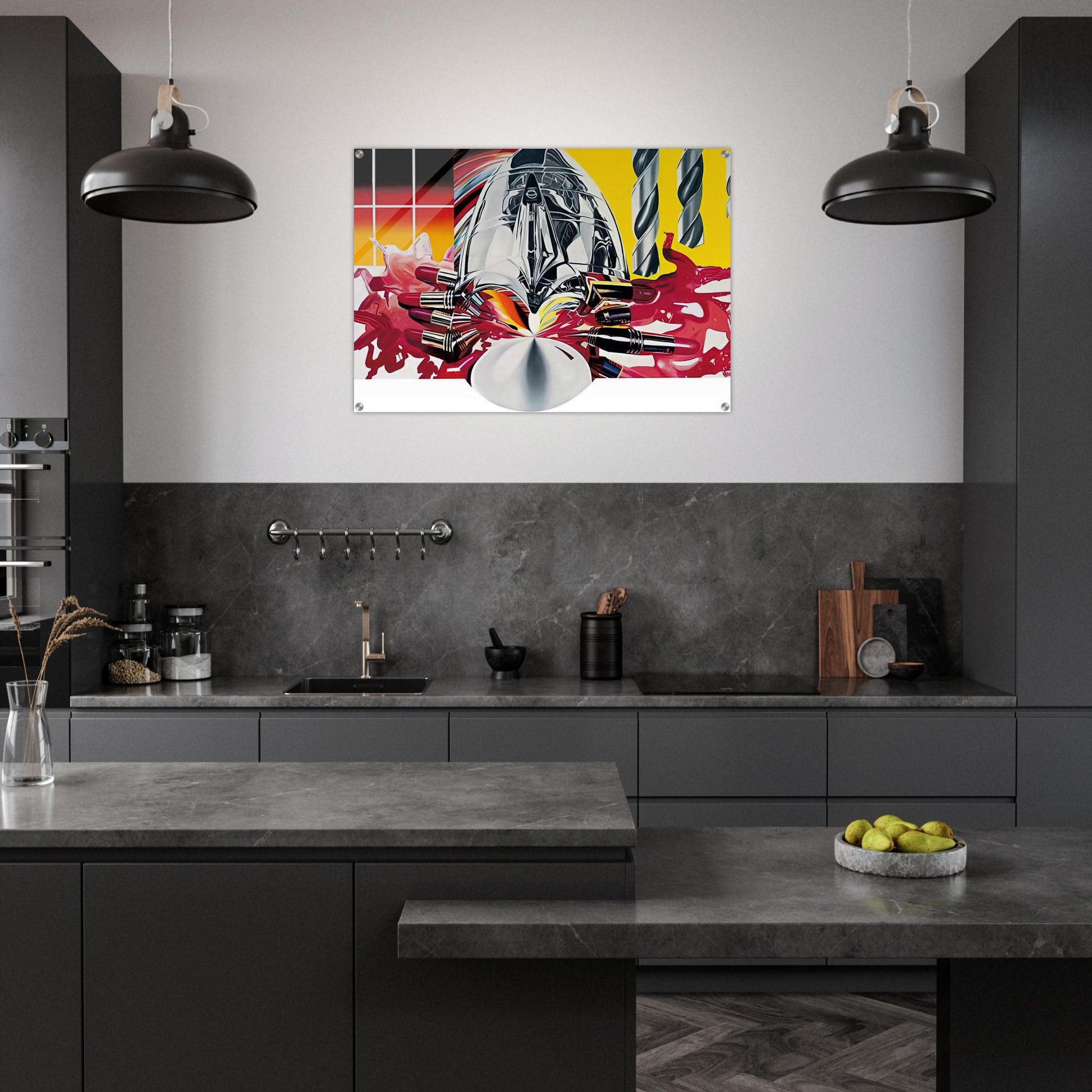 The Swimmer in the Econo-mist  painting 3  - James Rosenquist Acrylic Print - 70x100 cm / 28x40″ inches | James Rosenquist Wall Art | James Rosenquist Prints