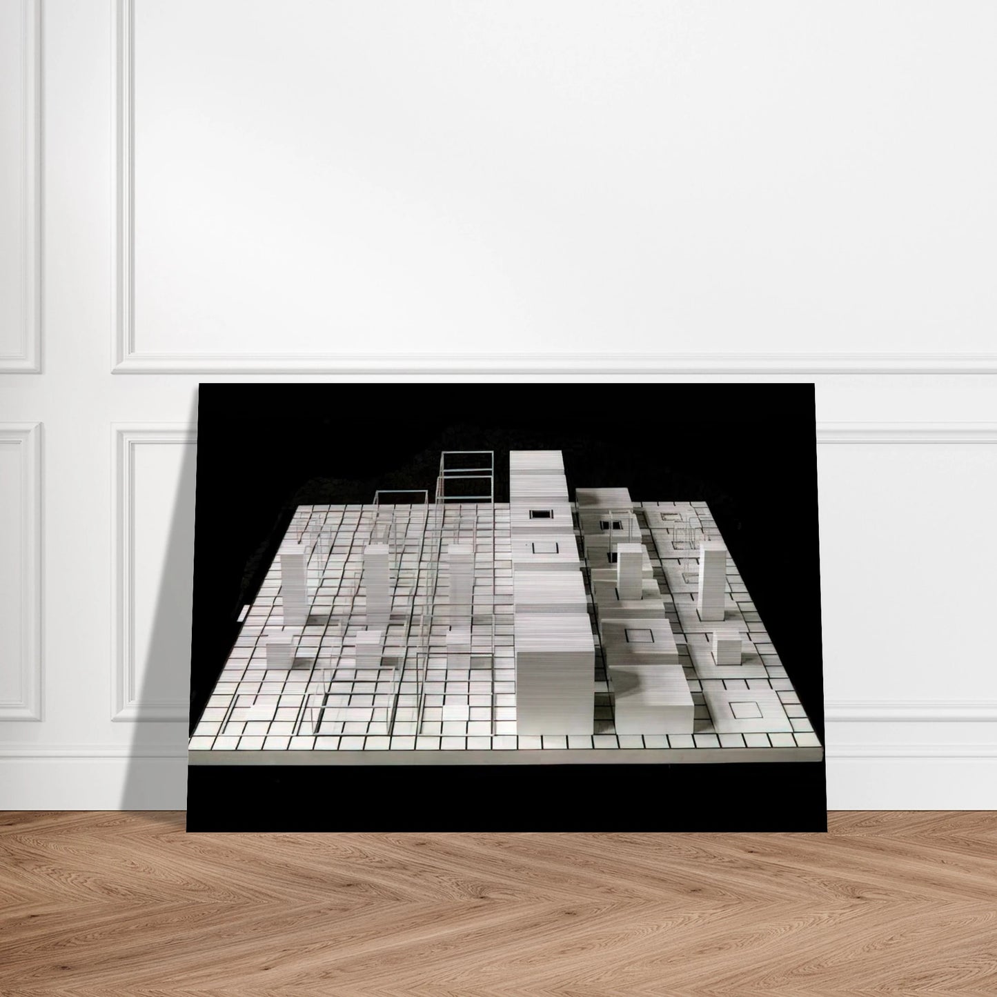Serial Project #1 ABCD - Sol LeWitt Brushed Aluminum Print - 70x100 cm / 28x40 inches | Sol LeWitt Aluminum Print | Sol LeWitt Prints