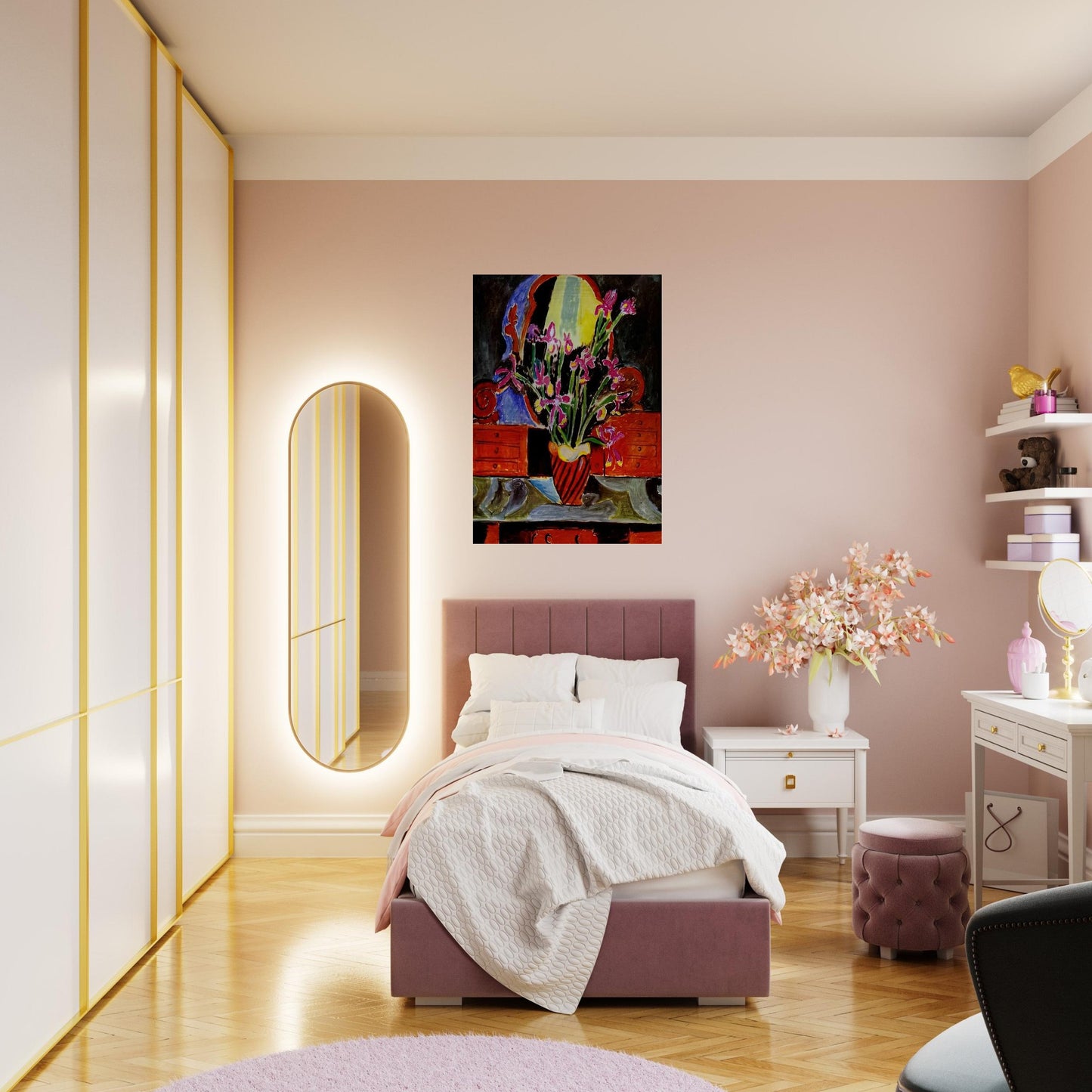 VASE OF IRISES 1912 - Henri Matisse Brushed Aluminum Print - 70x100 cm / 28x40 inches | Henri Matisse Aluminum Print | Henri Matisse Prints