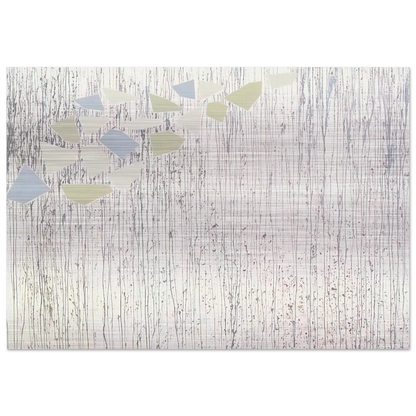 Pale colors on runs - Abstract Expressionism - Robert Goodnough Brushed Aluminum Print - 70x100 cm / 28x40 inches | Robert Goodnough Aluminum Print | Robert Goodnough Prints