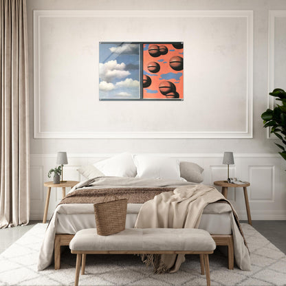 PINK BELLES TATTERED SKIES 1930 - Rene Magritte Acrylic Print - 70x100 cm / 28x40″ inches