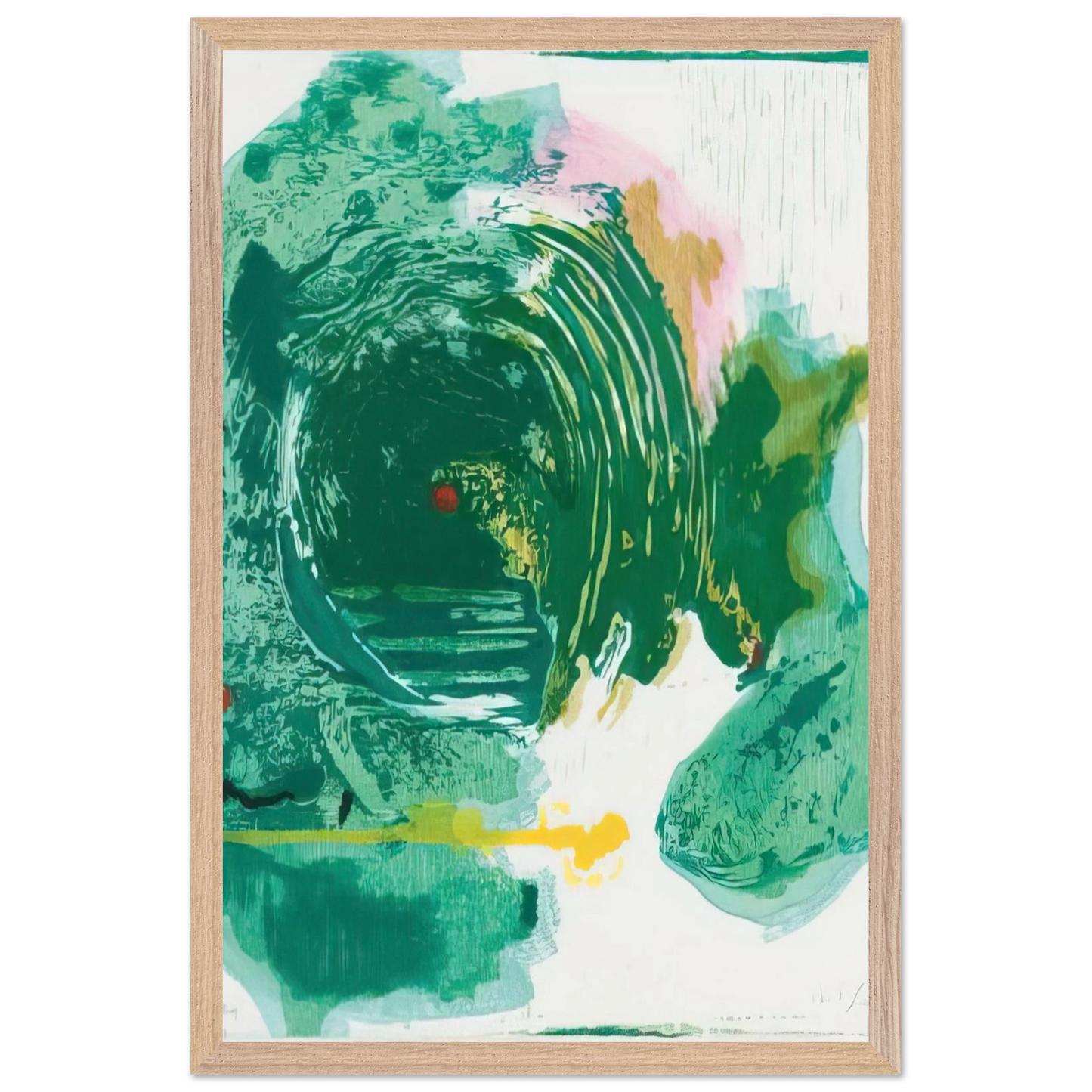 Helen Frankenthaler - Radius - 1993 Wall art - 15x20 cm / 6x8 inches - Premium Wooden Framed Poster With Fine Art Paper-canvas - Wood frame
