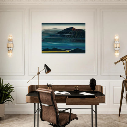 Santa Fe Trail new Serigrap - Eyvind Earle Brushed Aluminum Print - 70x100 cm / 28x40 inches | Eyvind Earle Aluminum Print | Eyvind Earle Prints