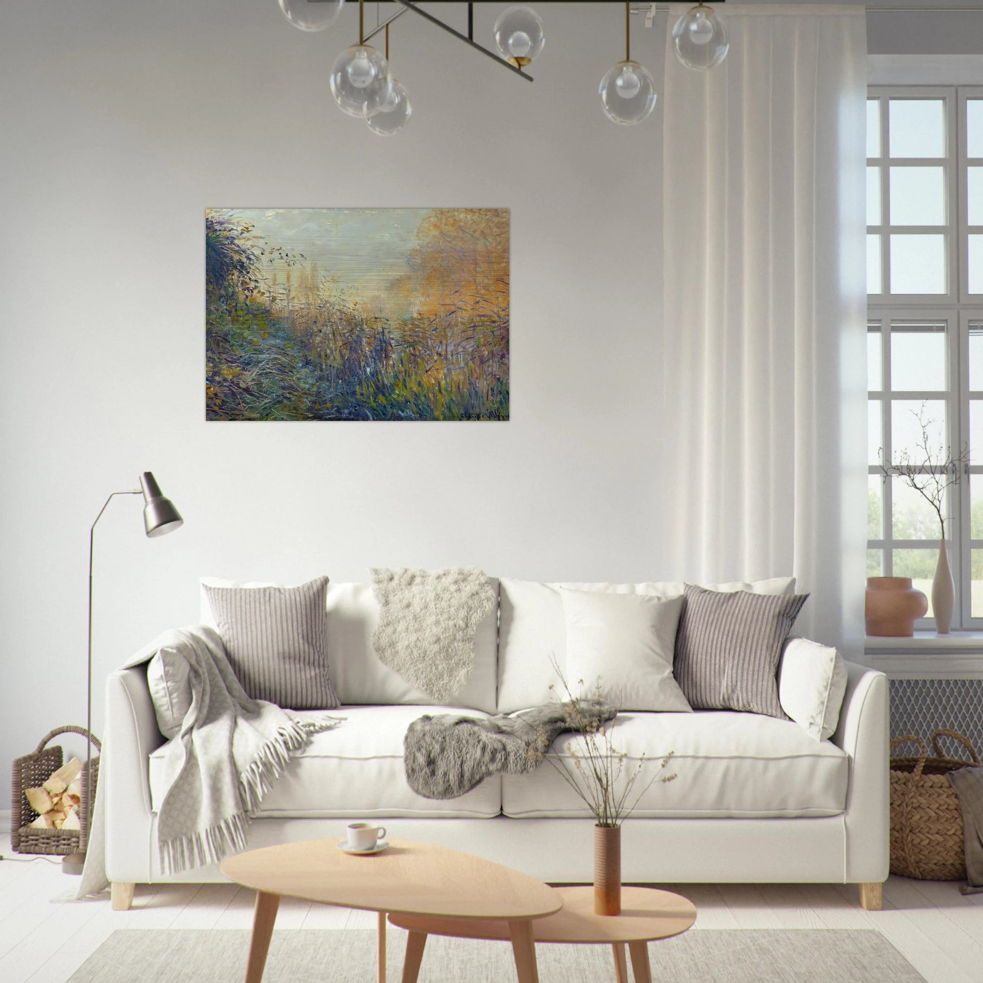 Study Rushes at Argenteuil - claude monet Brushed Aluminum Print - 70x100 cm / 28x40 inches | claude monet Aluminum Print | claude monet Prints