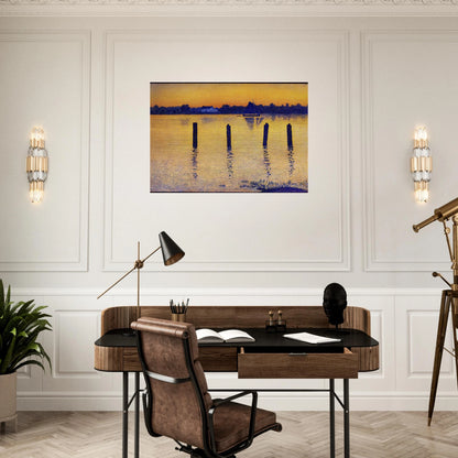 SAILBOATS ON THE RIVER SCHELDT 1892 - Theo van Rysselberghe Brushed Aluminum Print - 70x100 cm / 28x40 inches | Theo van Rysselberghe Aluminum Print | Theo van Rysselberghe Prints