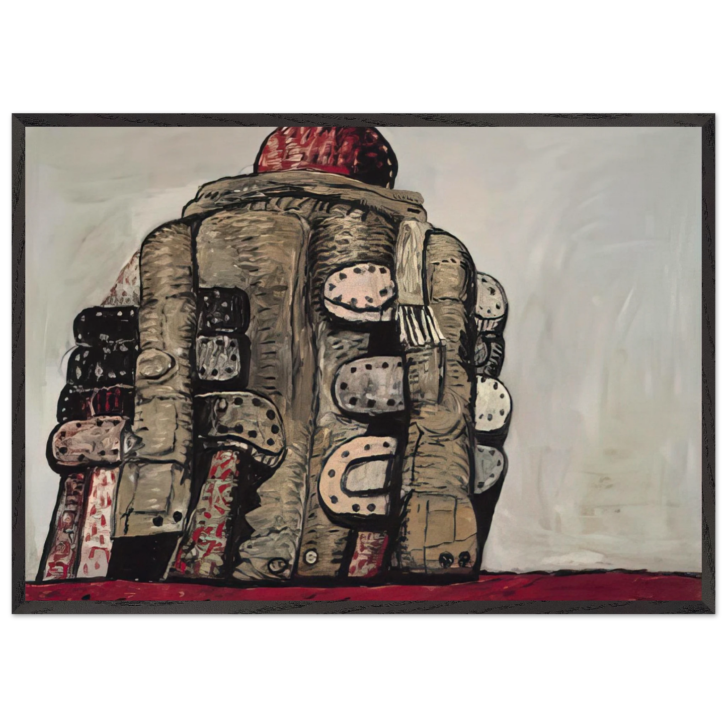 BACK VIEW - Philip Guston 70x100 cm / 28x40 inches Framed Art Print – Black Wooden Frame