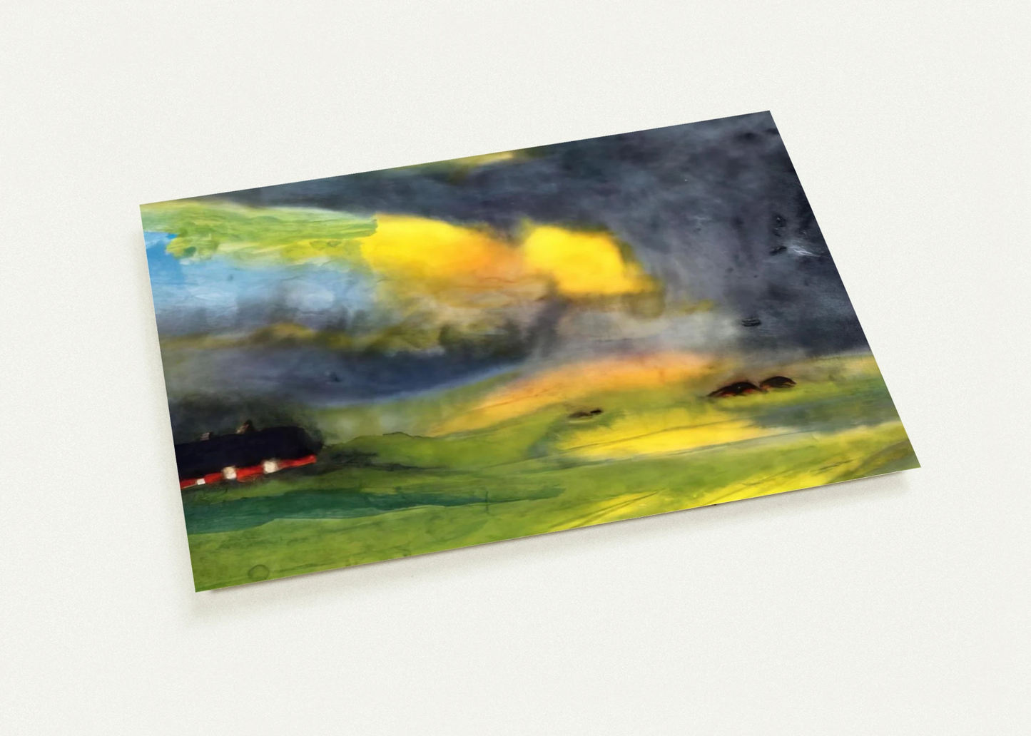 Colored sky above the Marais By Emil Nolde Pack of 10 Post Cards | Emil Nolde Post Cards | A6 (10.5 x 14.8 cm) - 4.1 x 5.8 inches