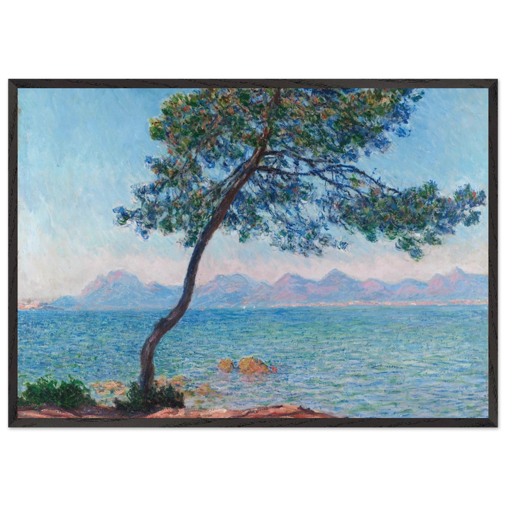The Esterel Mountains - claude monet 70x100 cm / 28x40 inches Framed Art Print – Black Wooden Frame