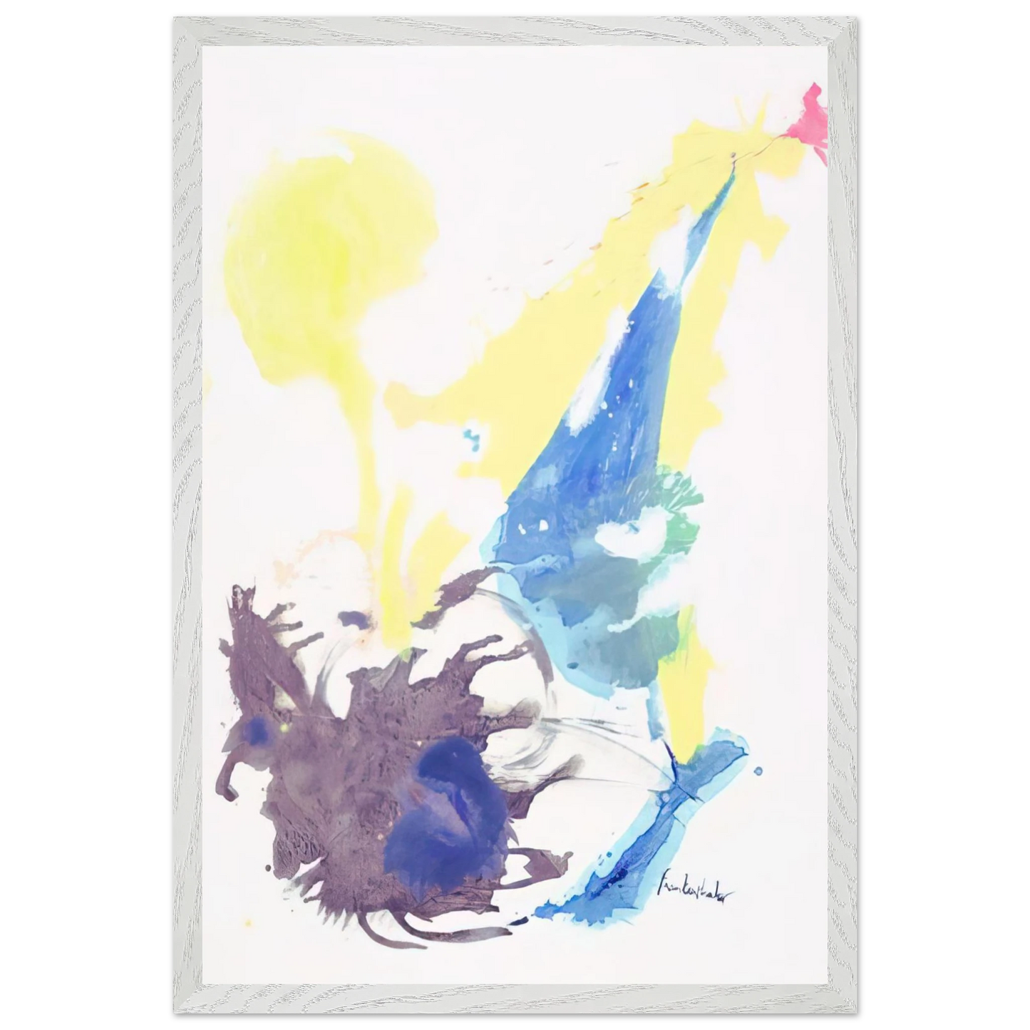 Helen Frankenthaler - Moving Day - 1961 Wall art - A1 (59.4 x 84.1  cm) - Premium Wooden Framed Poster With Fine Art Paper-canvas - White frame