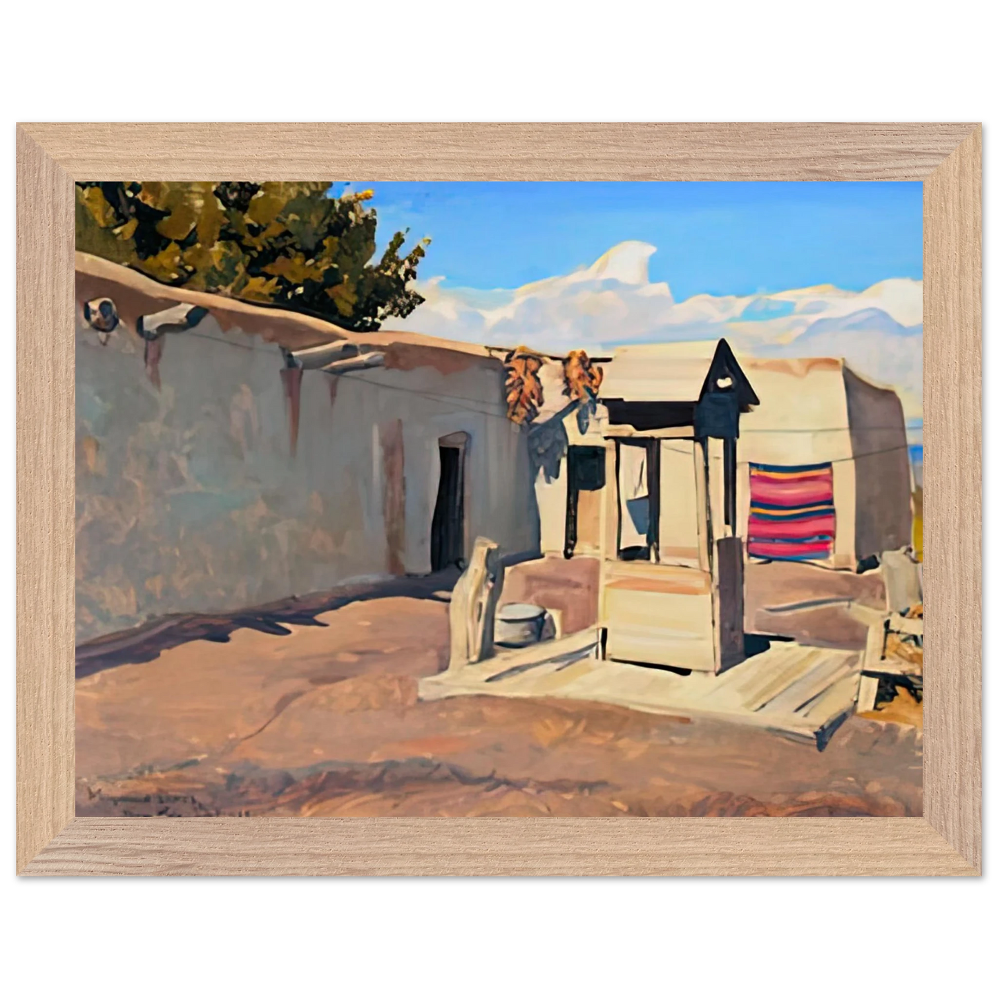 Maynard Dixon - OLD PATIO 1931 Wall art - A1 (59.4 x 84.1  cm) - Premium Wooden Framed Poster With Fine Art Paper-canvas - Wood frame