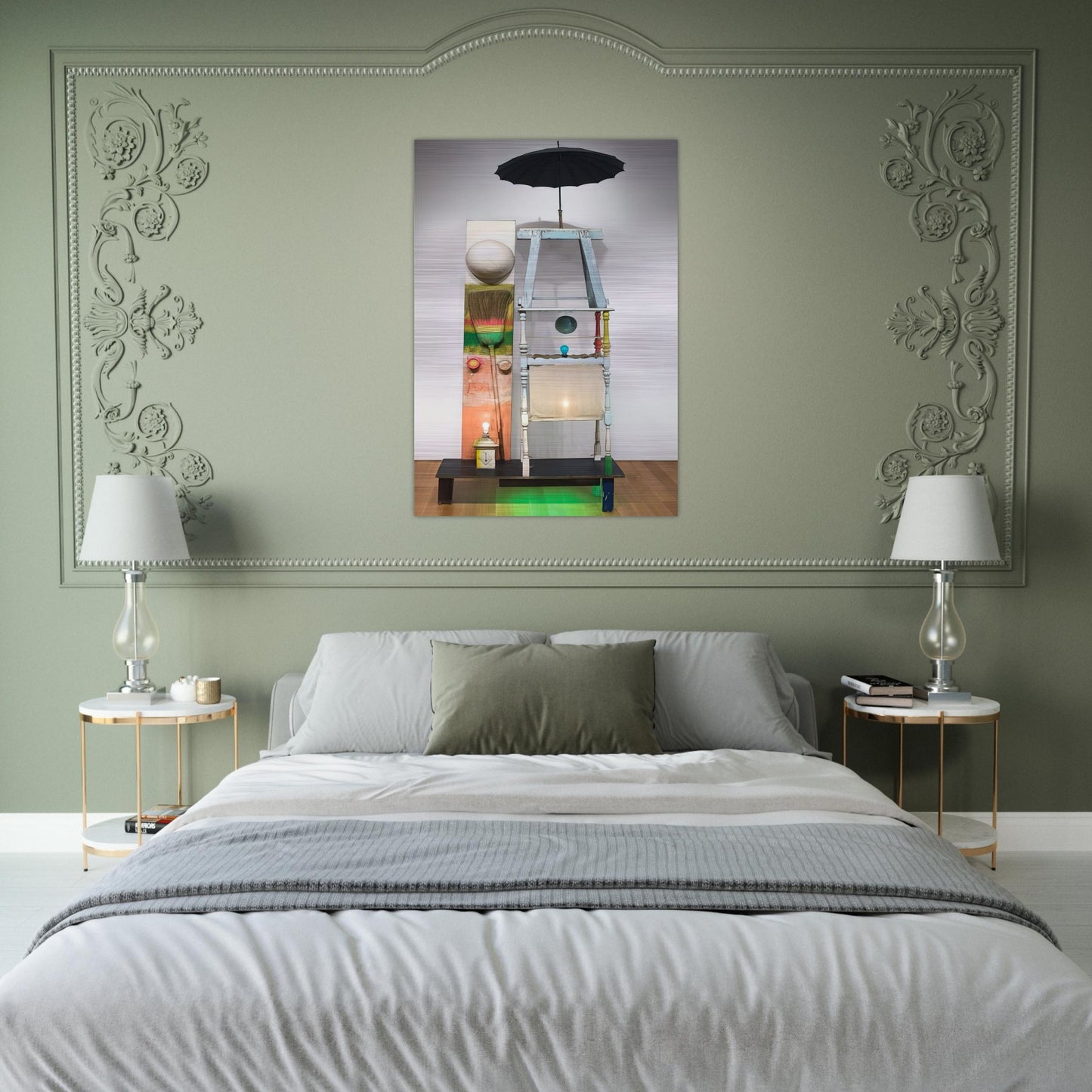 THE TOWER 1957 - Robert Rauschenberg Brushed Aluminum Print - 70x100 cm / 28x40 inches | Robert Rauschenberg Aluminum Print | Robert Rauschenberg Prints
