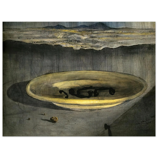 Salvador Dali - LANDSCAPE WITH TELEPHONES ON A PLATE  75x100 cm / 30x40inches Fine Art Poster
