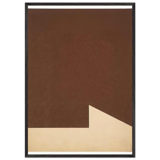 Brown and White - Ellsworth Kelly 70x100 cm / 28x40 inches Framed Art Print – Black Wooden Frame