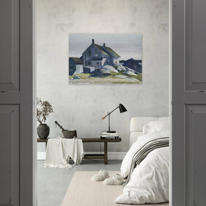 House at the Fort, Gloucester - Edward Hopper Brushed Aluminum Print - 70x100 cm / 28x40 inches | Edward Hopper Aluminum Print | Edward Hopper Prints