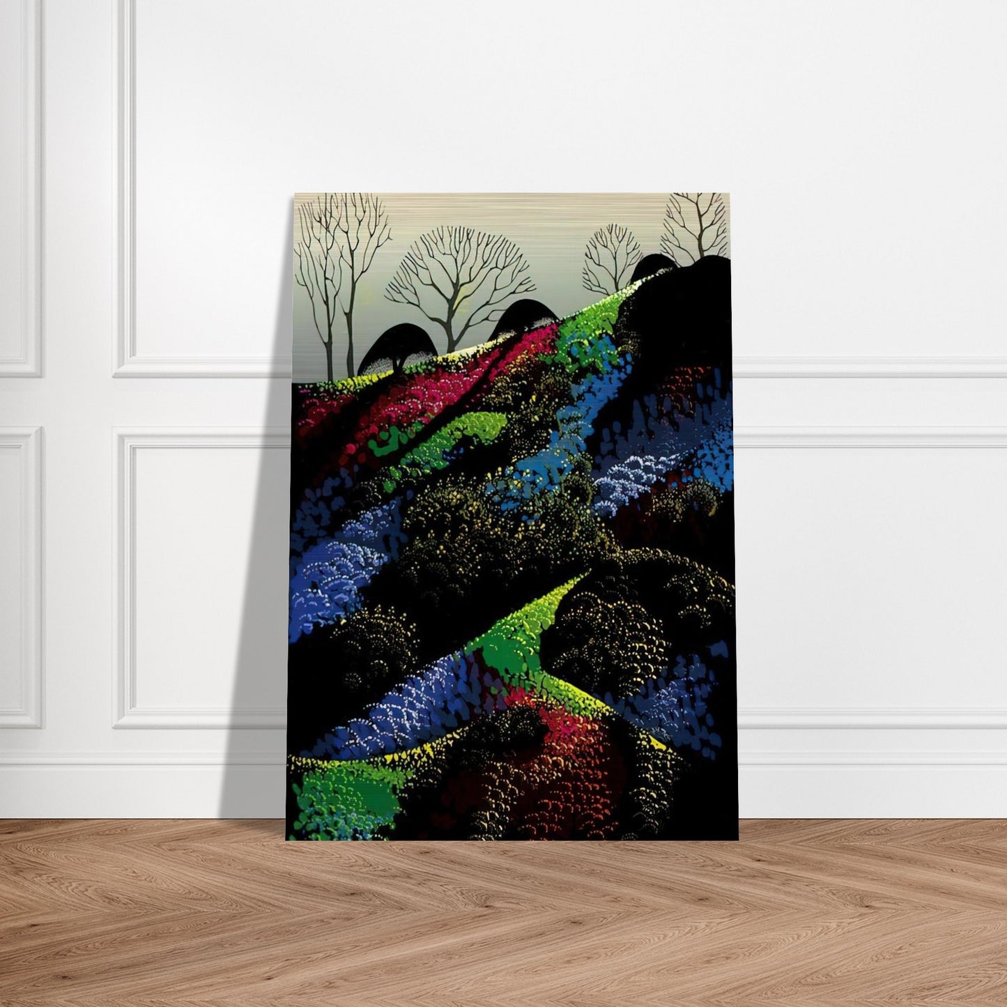 Little Jewels - Eyvind Earle Brushed Aluminum Print - 70x100 cm / 28x40 inches | Eyvind Earle Aluminum Print | Eyvind Earle Prints