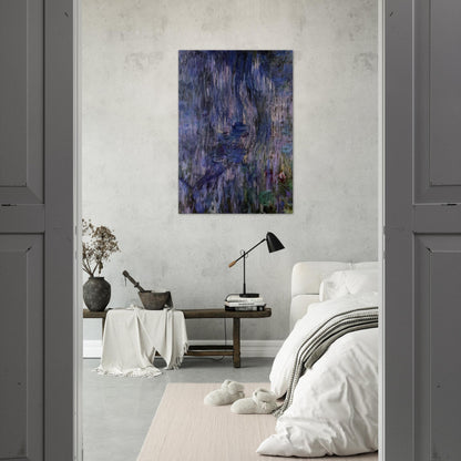 Water Lilies, Reflection of a Weeping Willows - claude monet Brushed Aluminum Print - 70x100 cm / 28x40 inches | claude monet Aluminum Print | claude monet Prints