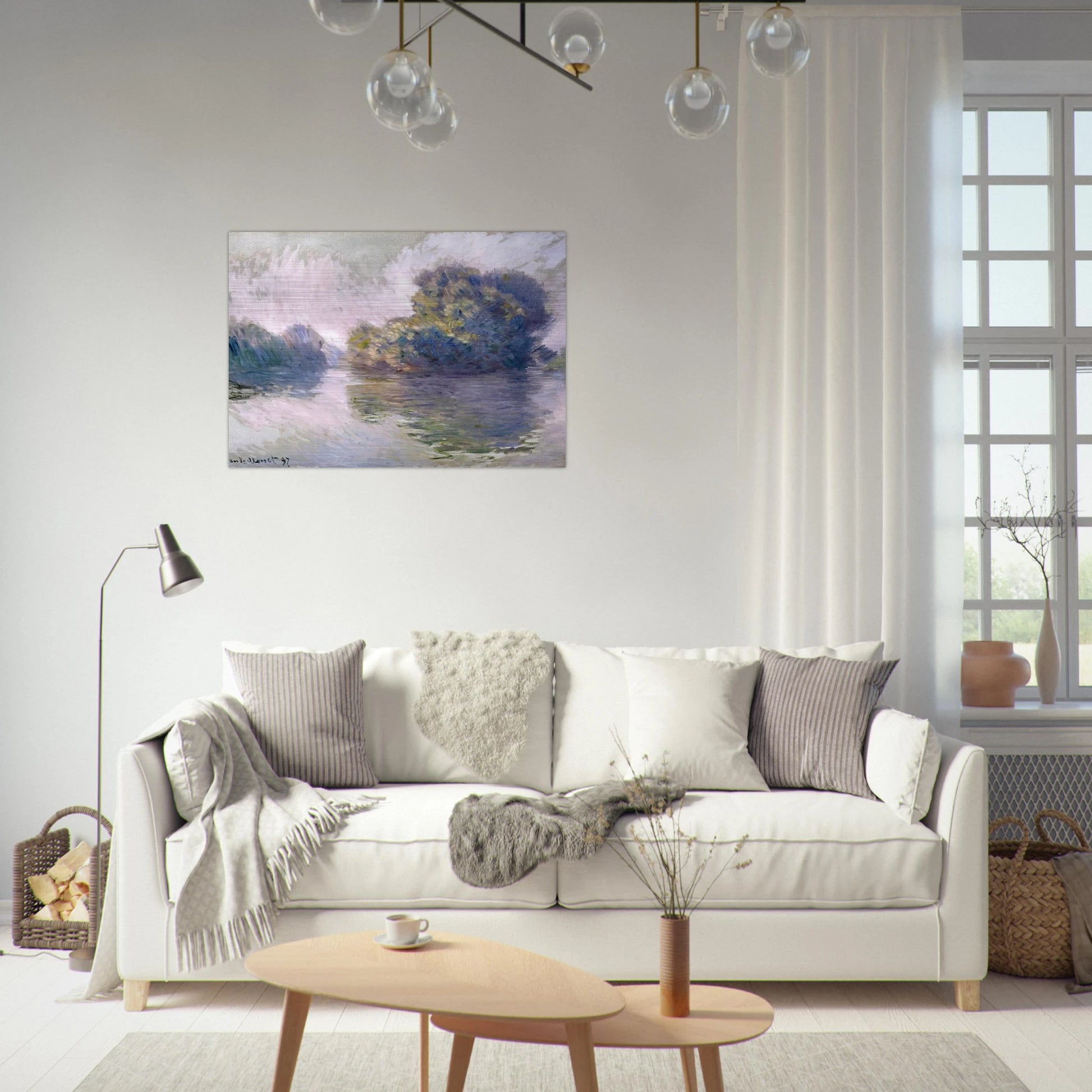 Islands at Port-Villez - claude monet Brushed Aluminum Print - 70x100 cm / 28x40 inches | claude monet Aluminum Print | claude monet Prints