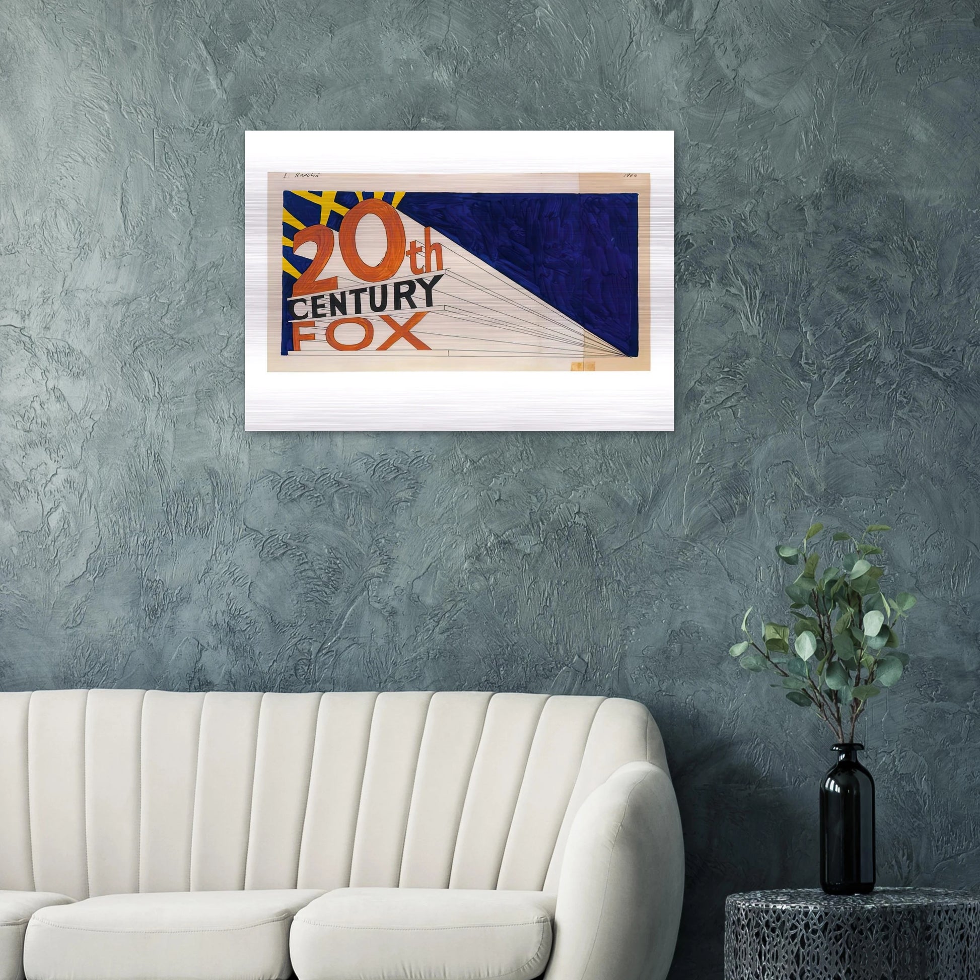 TRADEMARK 7 1962 - Edward Ruscha Brushed Aluminum Print - 70x100 cm / 28x40 inches | Edward Ruscha Aluminum Print | Edward Ruscha Prints