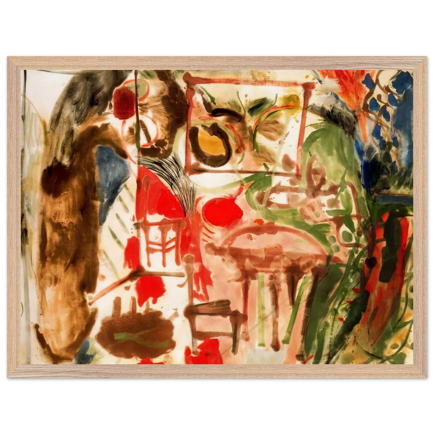 Helen Frankenthaler - Interior - 1957 Wall art - 45x60 cm / 18x24 inches - Fine Art Poster-canvas - -