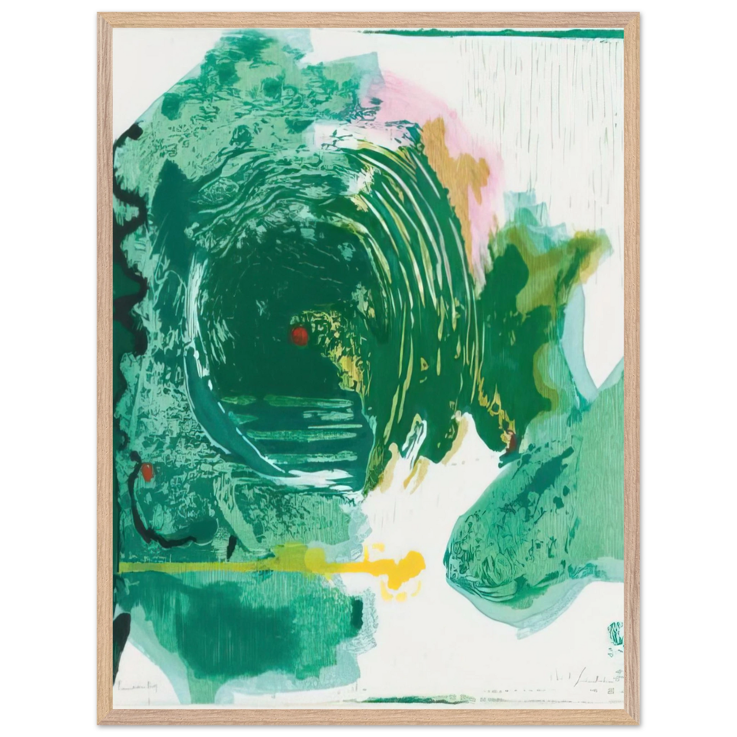 Helen Frankenthaler - Radius - 1993 Wall art - 40x50 cm / 16x20 inches - Premium Wooden Framed Poster With Fine Art Paper-canvas - White frame