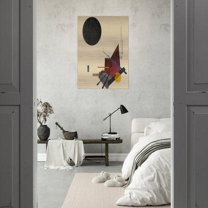 BLACK RELATIONSHIP 1924 - Wassily Kandinsky Brushed Aluminum Print - 70x100 cm / 28x40 inches | Wassily Kandinsky Aluminum Print | Wassily Kandinsky Prints